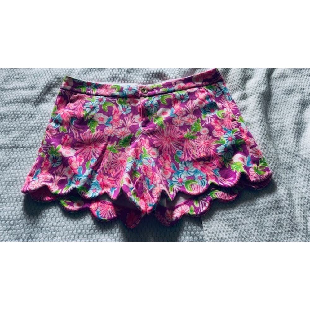 NWT Lilly Pulitzer Buttercup Knit Short • Amethyst Moms the Word • Sz 8 •Scallop